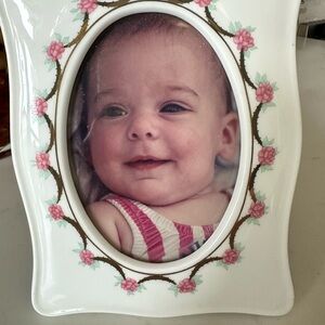 Floral White Photo Frame